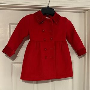 Rachel Riley Red Coat with Gold Lining
